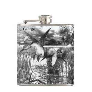 Flacon de hanche de chasseurs de canard