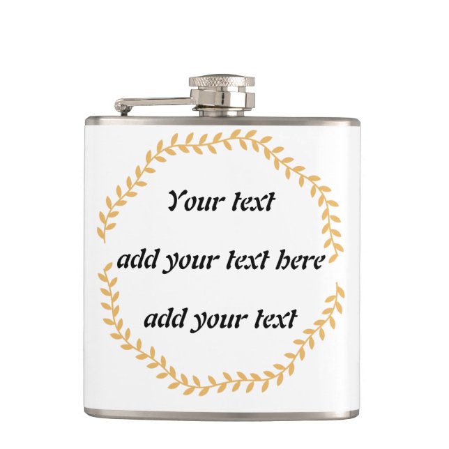 Flacon de hanche en acier inoxydable personnalisab (Devant)