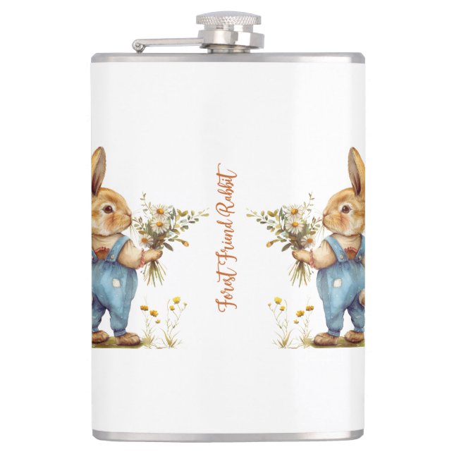 Flacon de lapin de forêt - Un compagnon de bois (Devant)