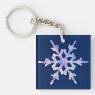 Flacon de neige Iridescente sur bleu foncé