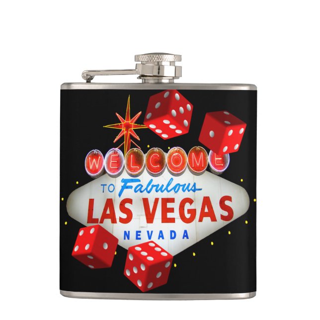 Flacon de poche chanceux de Las Vegas (Devant)