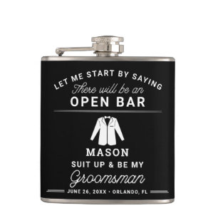 Flacon de proposition Groomsmen - Confort amusant
