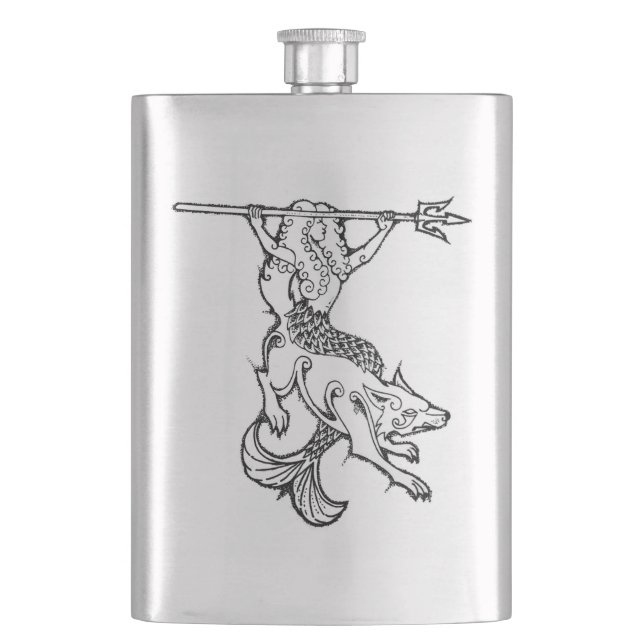 Flacon de sirène et de loup (devant)