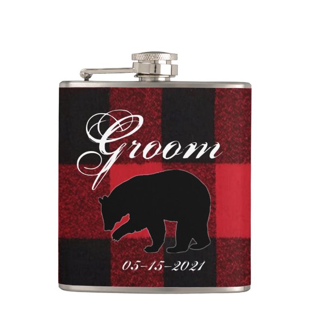 Flacon de Whiskey de chambre Rouge Buffet Plaid Ou (Devant)
