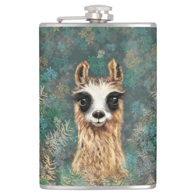 Flacon drôle avec Llama curieuse (Devant)