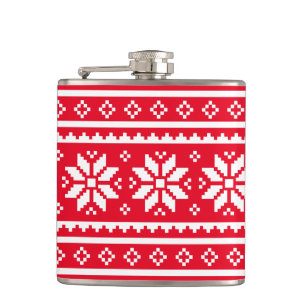 Flacon drôle de Noël avec le motif nordique de