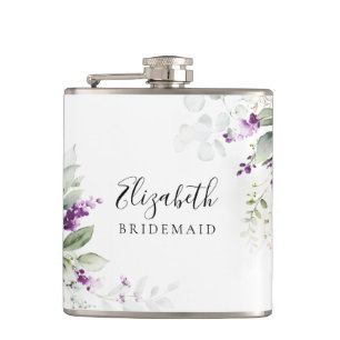 Flacon floral lavande de verdure violette