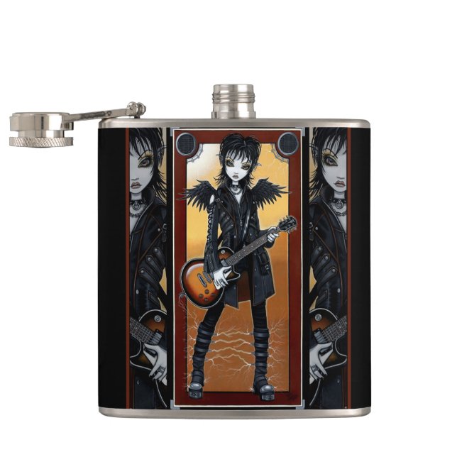 Flacon gothique d'ange de musique de guitare de (Ouvert)