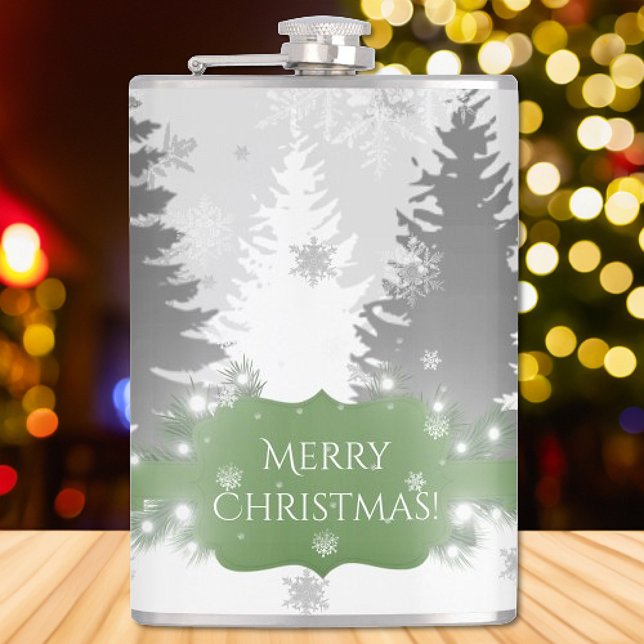 Flacon hiver Wonderland - Vert (Green Winter Wonderland Flask)