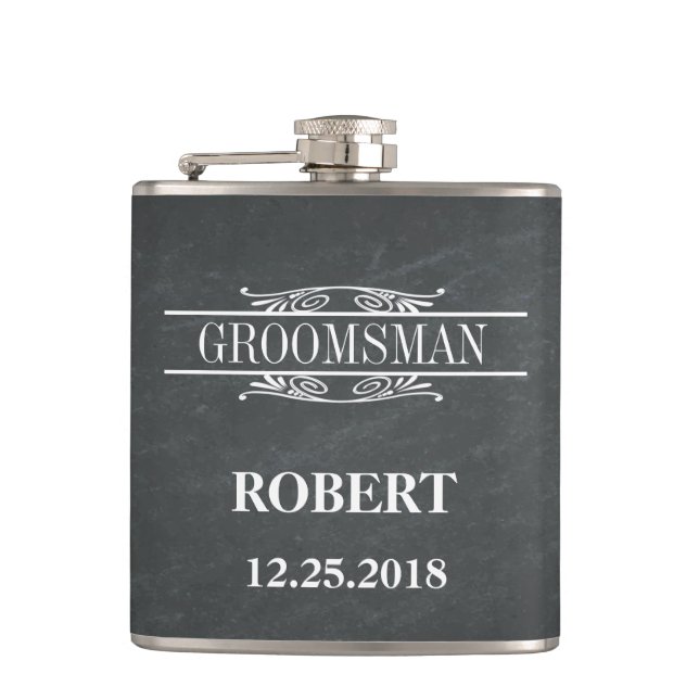Flacon Mariage Blackboard Groomsman (Devant)