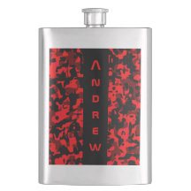 Flacon Masculine Camouflage Noir Rouge