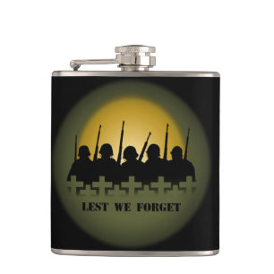 Flacon militaire pour hommage de peur d'oublier la