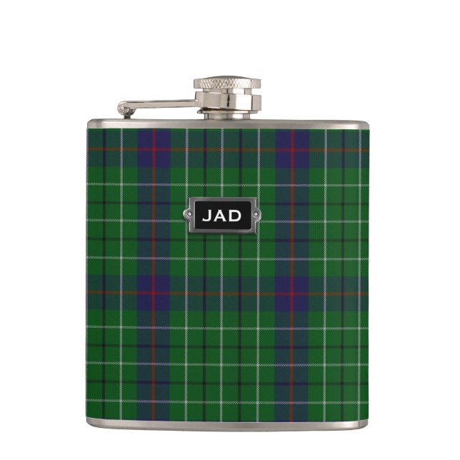 Flacon monogramme du clan Duncan Tartan Plaid (Devant)