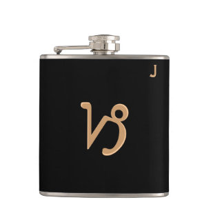 Flacon monogramme noir - Zodiac - Capricorne