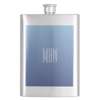 Flacon monogramme personnalisé Blue Gradient