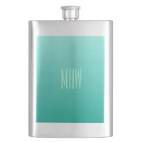 Flacon monogramme personnalisé Emerald Gradient