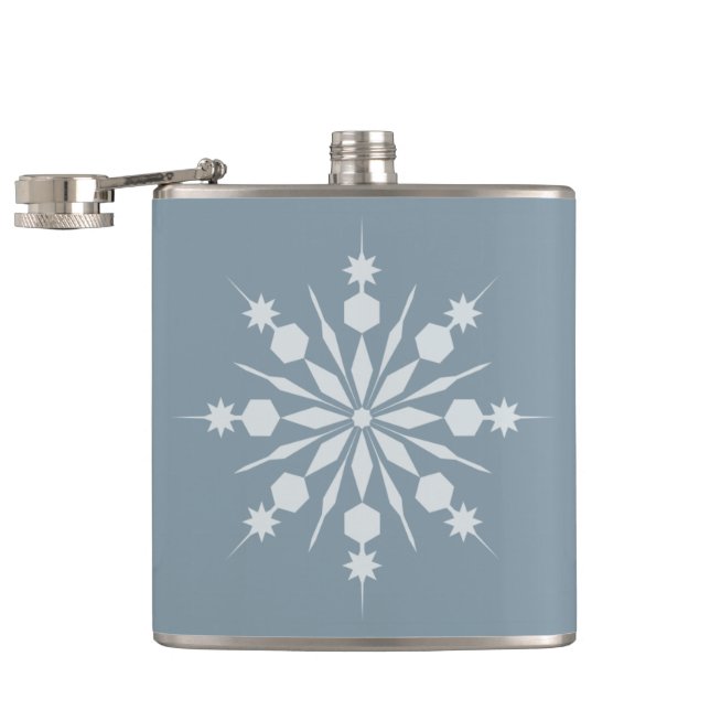 Flacon monogramme personnalisé Snowflake (Ouvert)