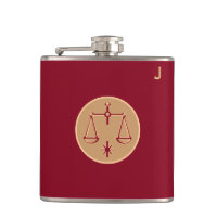 Flacon monogramme rouge - Zodiac - Libra