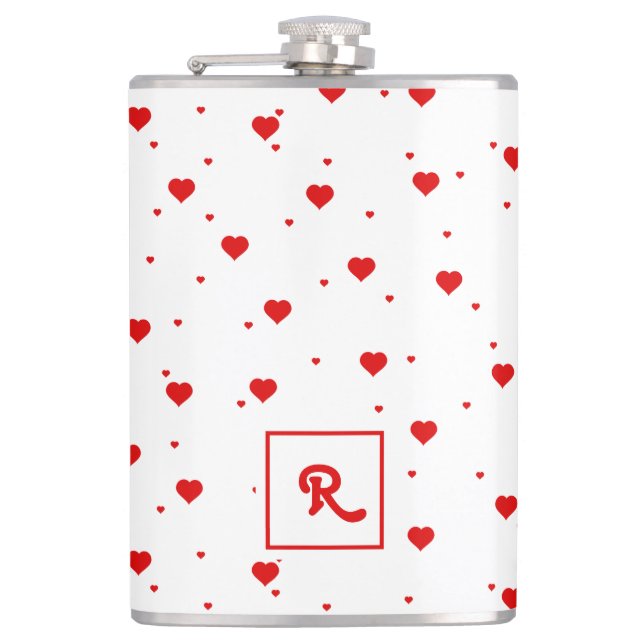 Flacon motif de coeur de la Saint-Valentin rouge (Devant)