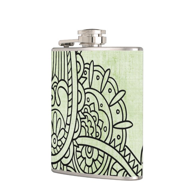 Flacon Motif Mehndi Vert (Gauche)