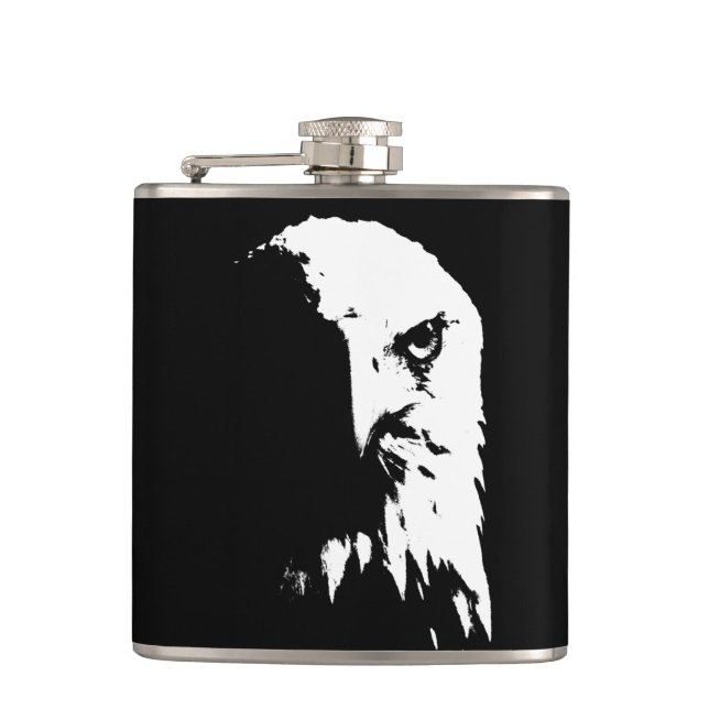 Flacon noir et blanc d'Eagle chauve (Devant)