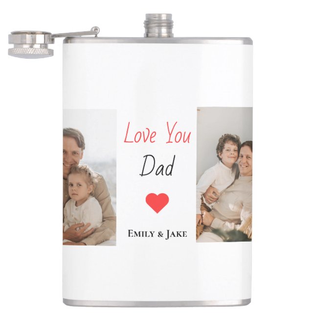 Flacon papa personnalisé | Cadeaux fêtes des pères (Ouvert)