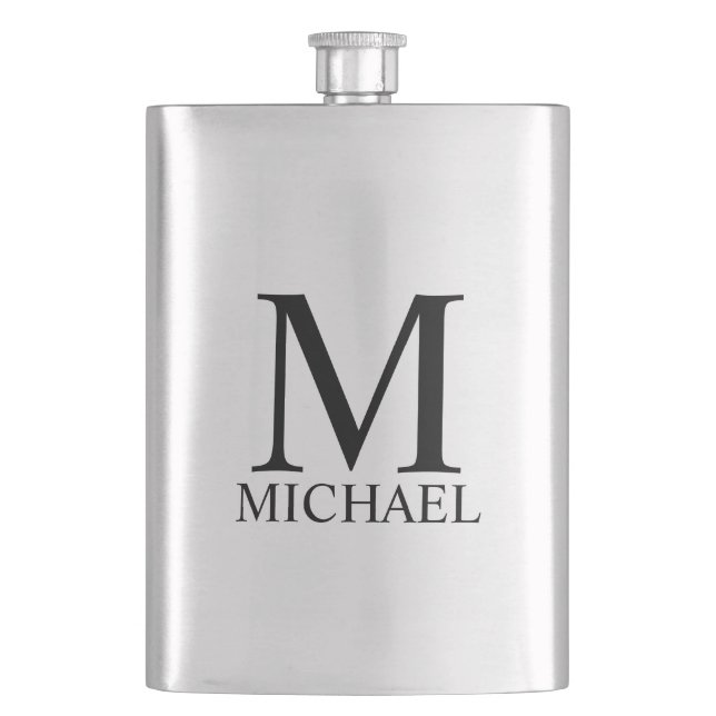 Flacon personnalisé avec monogramme masculin et no (devant)