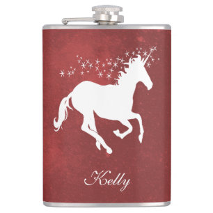 Flacon personnalisé Unicorne rouge