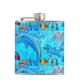flacon riant de dauphins