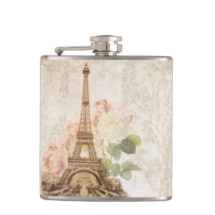 Flacon romantique vintage de rose de rose de Paris