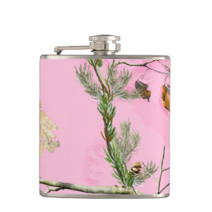 Flacon rose de whiskey de fille de chasse de