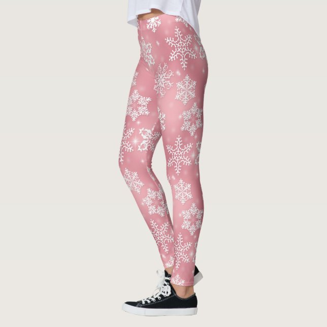 Flacon rose motif leggings de Noël (Gauche)