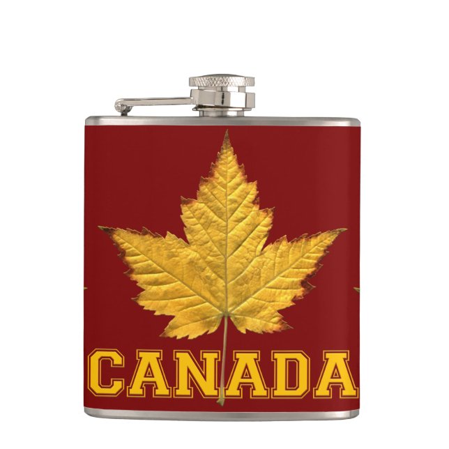 Flacon souvenir Canada Custom Canada Flacon à bois (Devant)