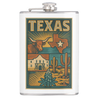 Flacon Texas - Flacon de poche en acier inoxydable