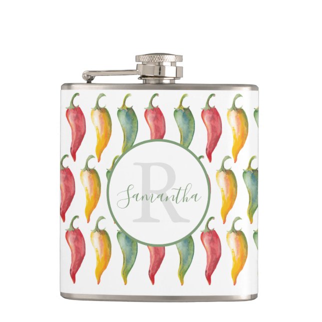 Flacon unique monogramme sur mesure pour poivron c (Devant)