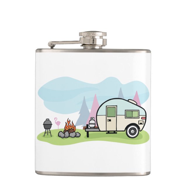 Flacon vintage de campeur de style (Devant)