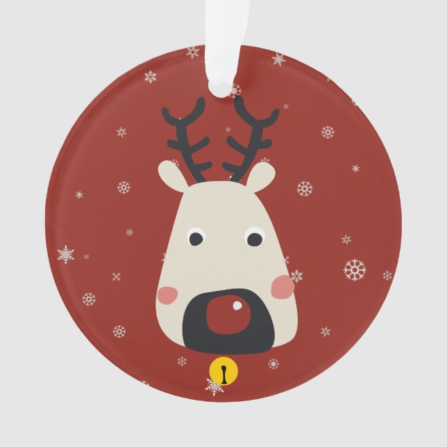 Flacons de neige de rennes à nez rouge de Noël et  (devant)