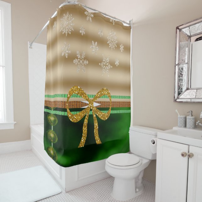 Flacons de neige du rideau de douche (En situation)