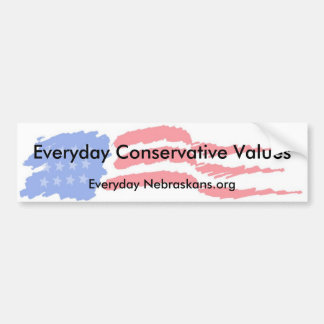 flag4, Everyday Conservative Values, Everyday N... Bumper Sticker