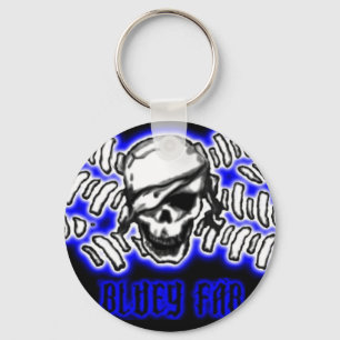 flag5pirate3art2, BLUEYFAB SMALL Keychain