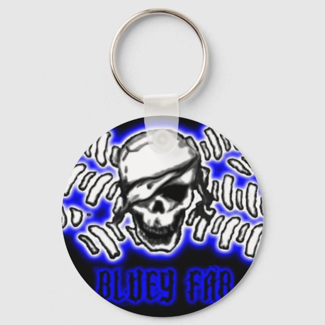 flag5pirate3art2, BLUEYFAB SMALL Keychain (Front)