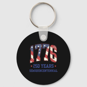 Flag 250 Years 1776-2026 250th Birthday Anniversar Keychain