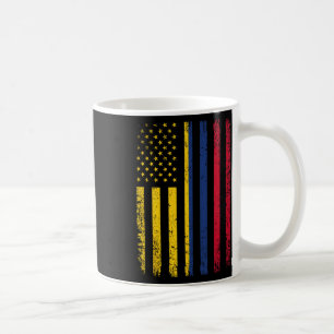 Flag 4th Of July Usa Colombian Flag  Coffee Mug