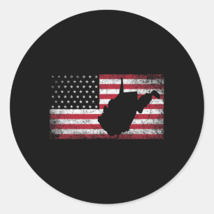 Flag 4th Of July West Virginia Wv Vintage Men Wome Classic Round Sticker