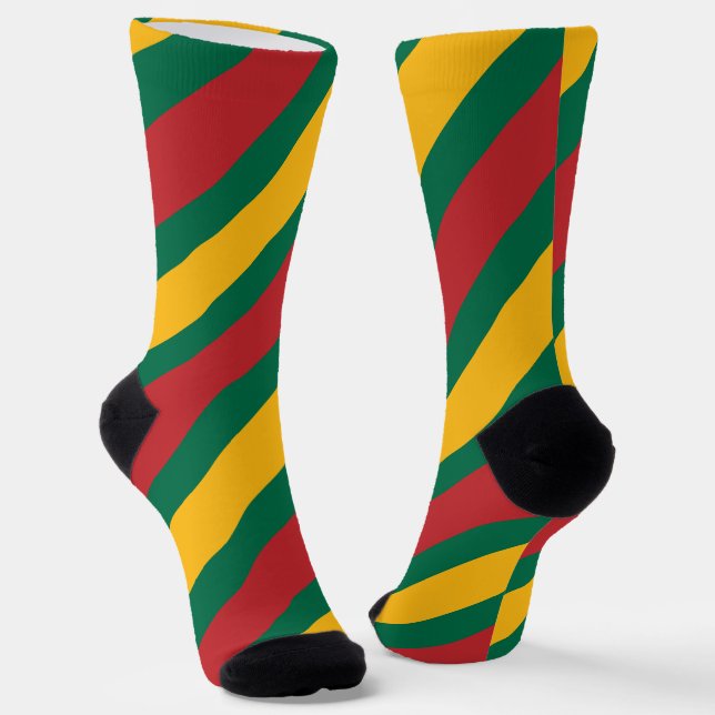 Flag and coat of arms of Lithuania Socks (Angled)