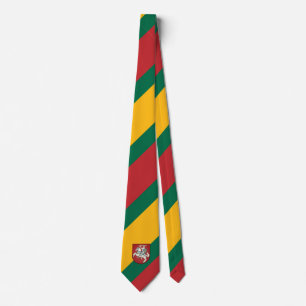 Flag and coat of arms of Lithuania Tie