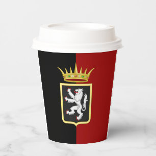 Flag and Coat of arms of Valle d'Aosta Paper Cups