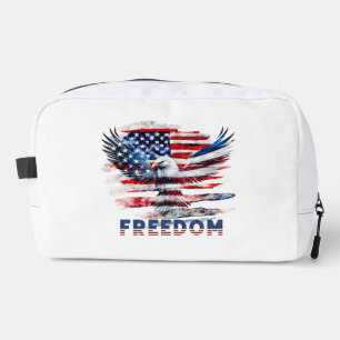 Flag and eagle of the United States.Freedom. Dopp Kit