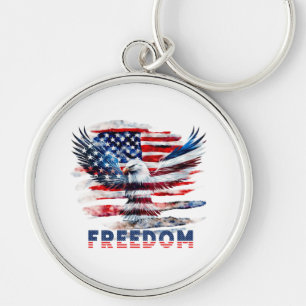 Flag and eagle of the United States.Freedom. Keychain