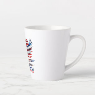 Flag and eagle of the United States.Freedom. Latte Mug